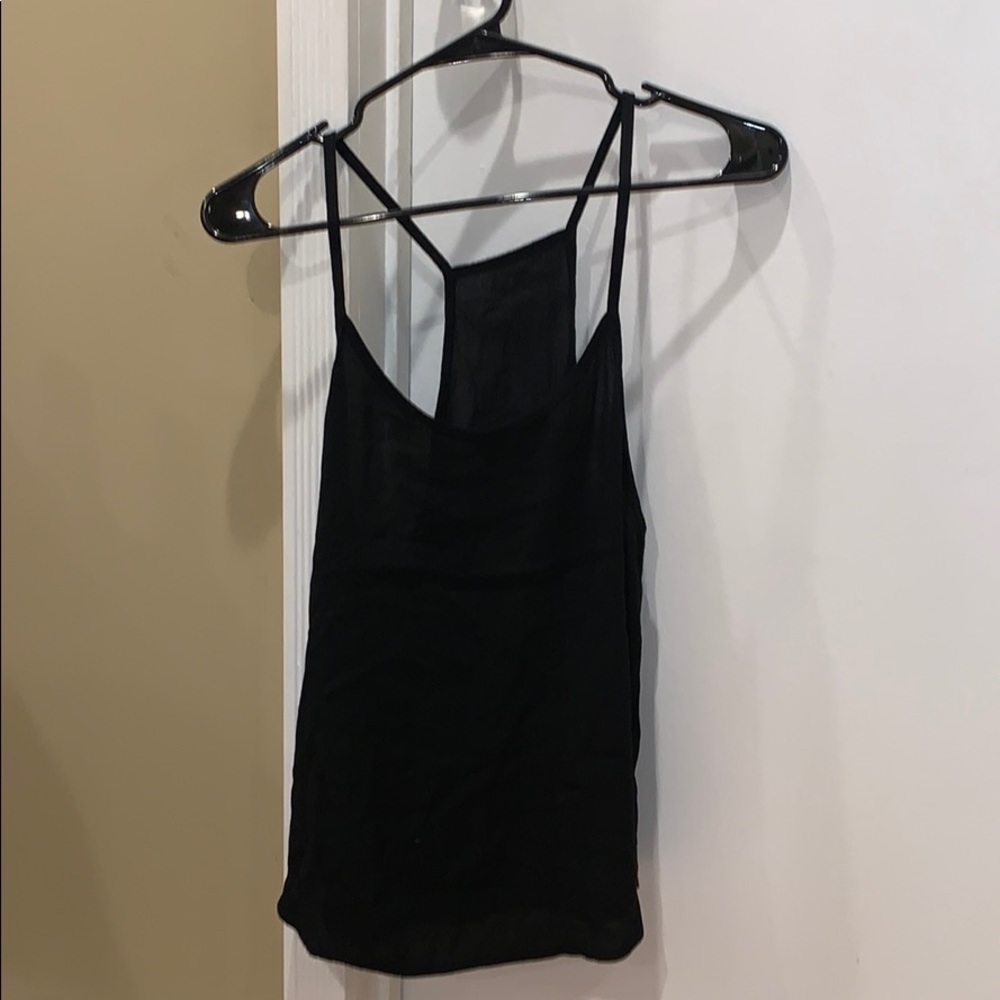 black spaghetti strap tank top